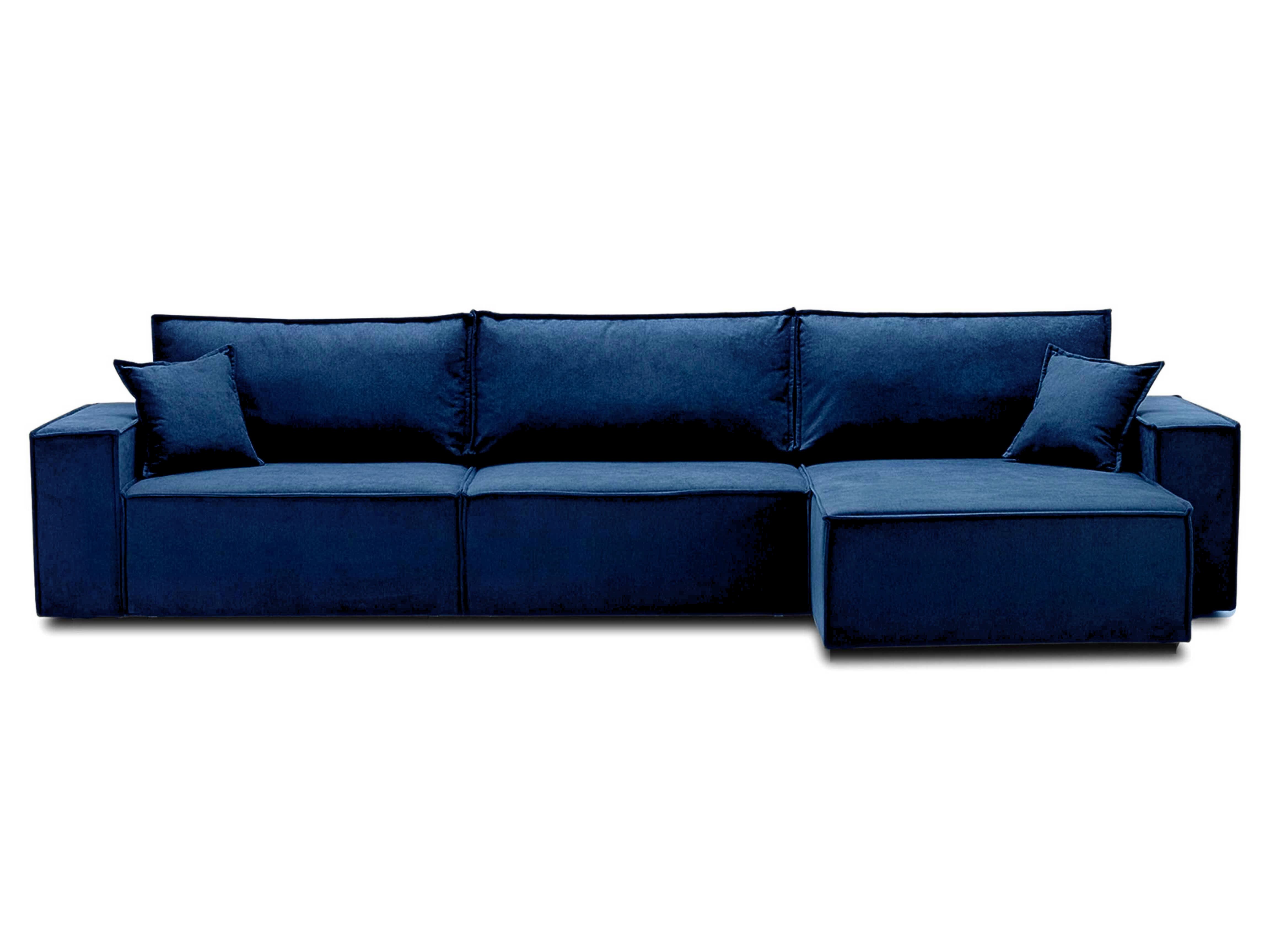 Duży narożnik w stylu loft granatowy